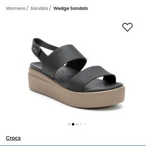 Croc wedge sandals